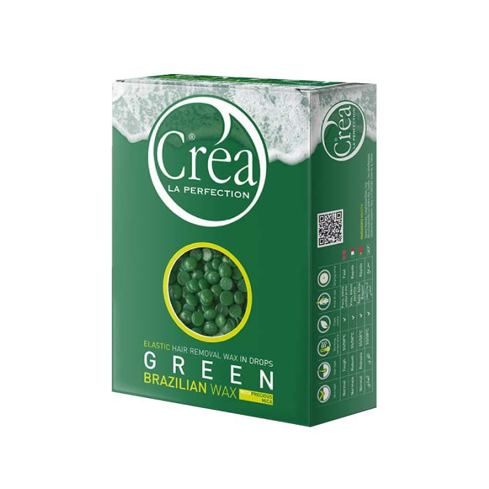 GREEN ELASTIC WAX IN BEADS 500 G CARTON PACK  | CREA WAX